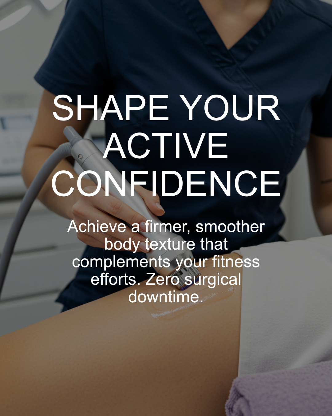 RF Microneedling abdomen close-up